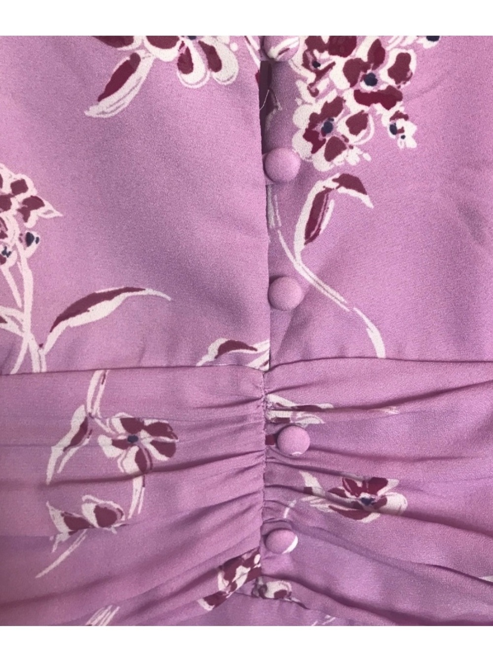 NWT Socialite Feminine Button Front Pink Floral Blouse From Nordstrom - Picture 3 of 6